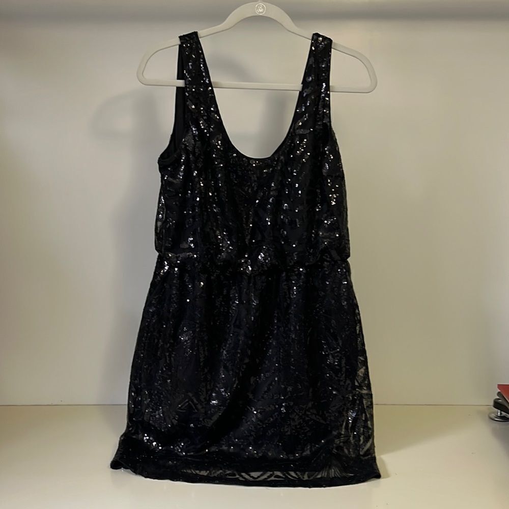 Jessica Simpson Black Sequin Dress size 12